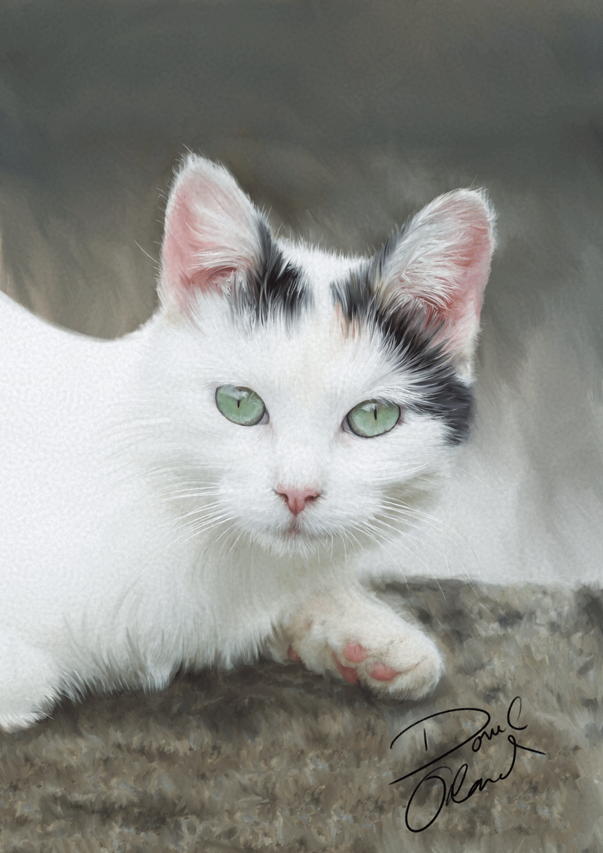 painting of cat portrait - sample 02