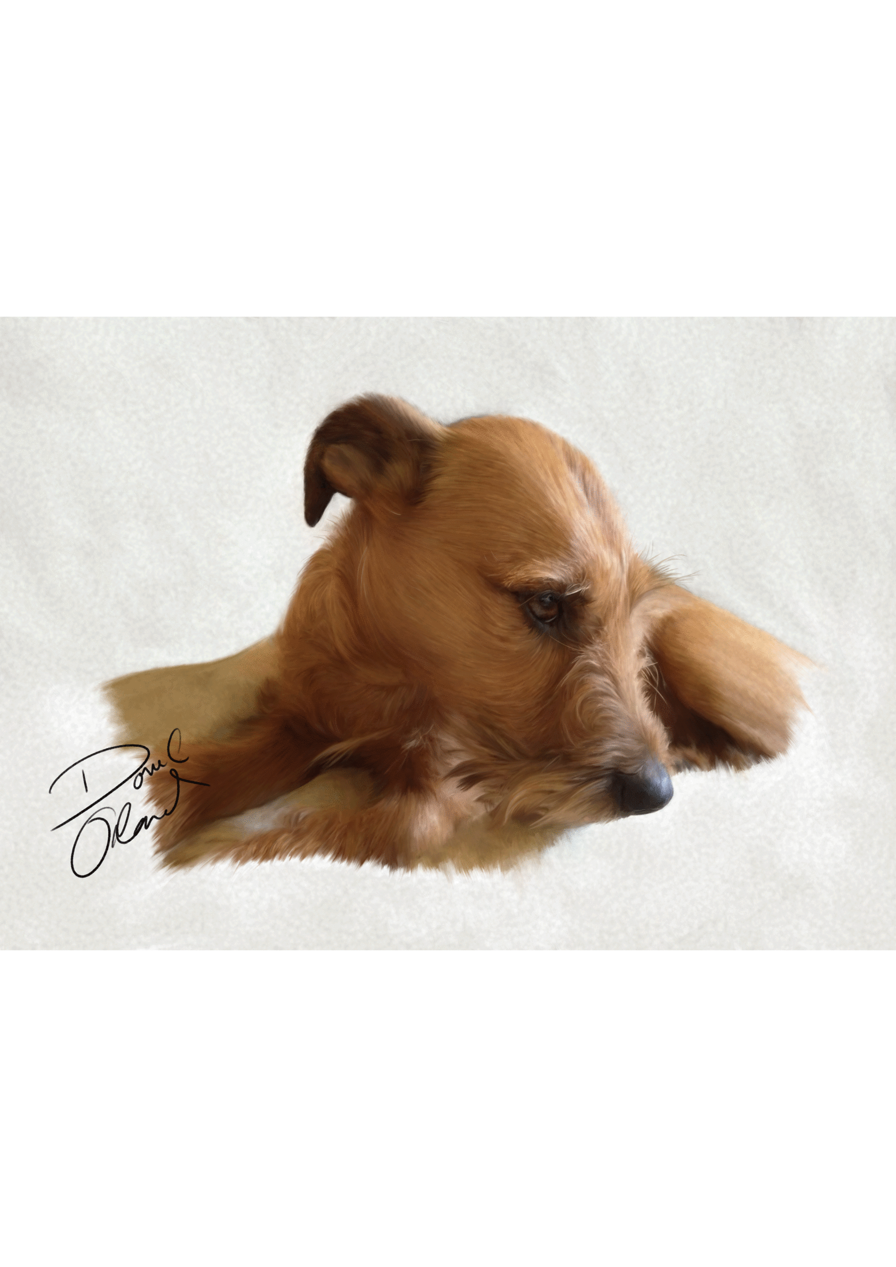 painting of dog portrait - sample 01