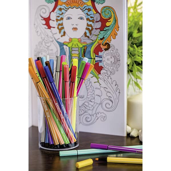 STABILO Pen 68 Tin of 50 pens of 46 Assorted Colours