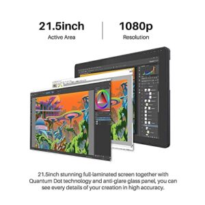 2020 HUION KAMVAS 22 Plus Graphics Drawing Tablet with Full-Laminated QD LCD Screen sizes