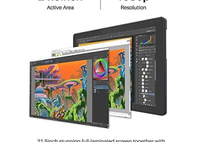 2020 HUION KAMVAS 22 Plus Graphics Drawing Tablet with Full-Laminated QD LCD Screen sizes
