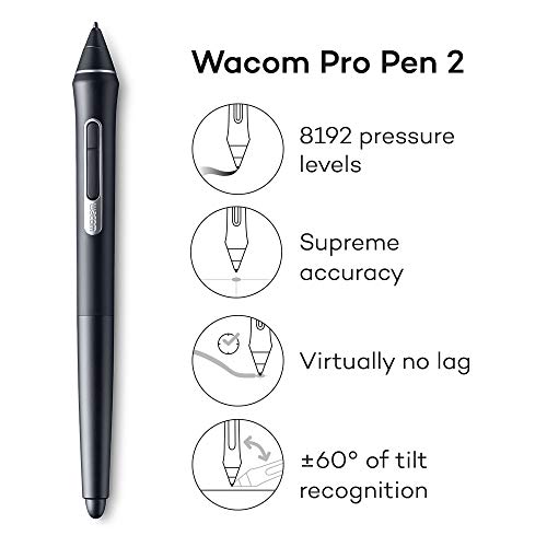 Wacom PTH860 Intuos Pro Digital Graphic Drawing Tablet for Mac or PC pen features
