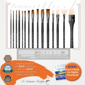 DArtisan Acrylic Paint Brush Set details kit