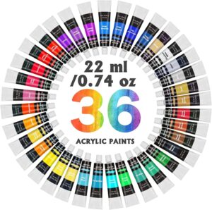 Emooqi Acrylic Paint Set colors