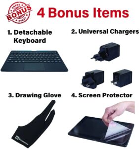 Simbans PicassoTab 10 Inch Drawing Tablet with Stylus Pen bonus items