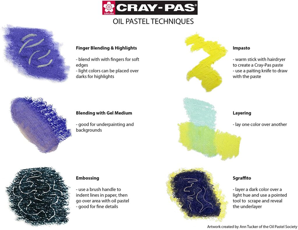 Cray-Pas Expressionist Oil Pastels sample use