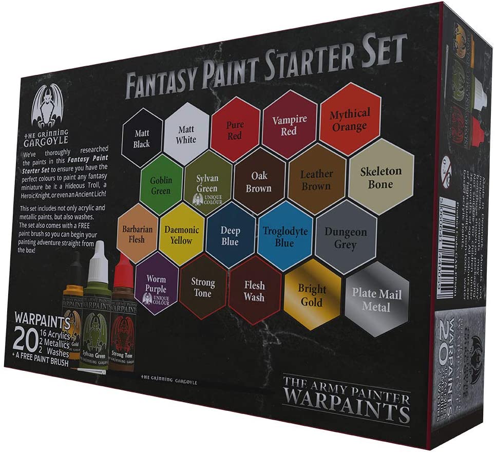 Grinning Gargoyle Fantasy Paint Set back of box