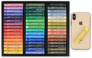 HASHI Non-Toxic Soft Oil Pastels for Artist and Professional close up