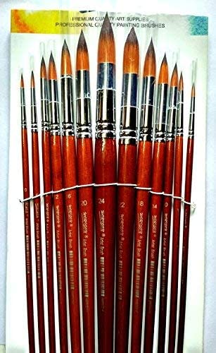 Sabahz Trading Long Handle Synthetic Round Pointed Tip Artist Paint Brushes small thumb