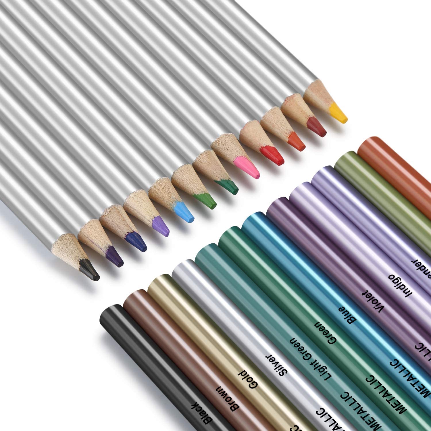 AGPtEK 76-Piece Drawing Pencils close up
