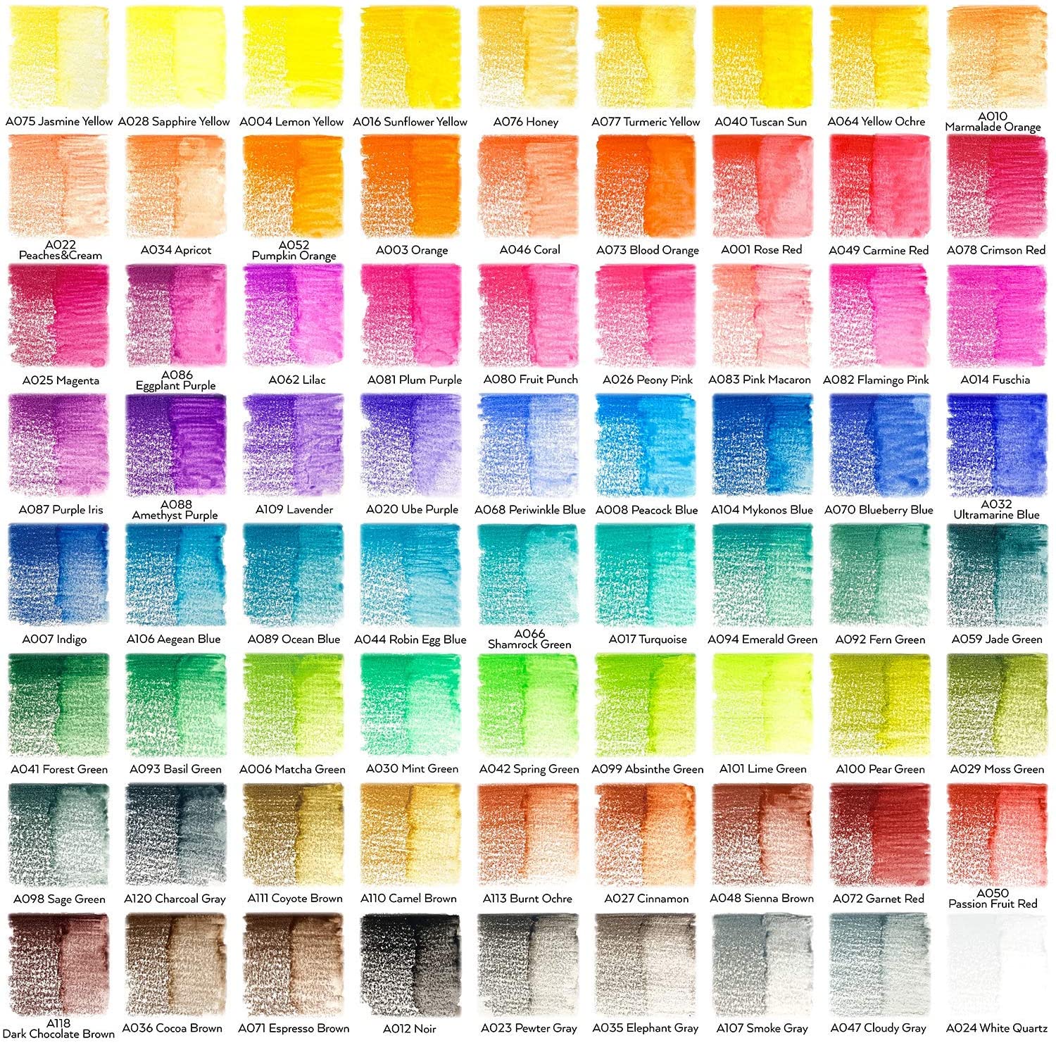 Arteza Professional Watercolour Pencils shades