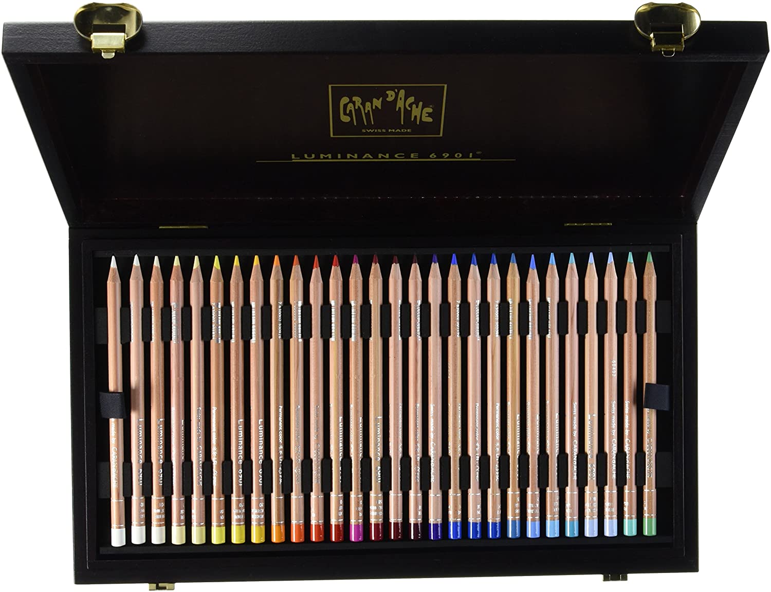 Caran D'ache Luminance Colored Pencils open case
