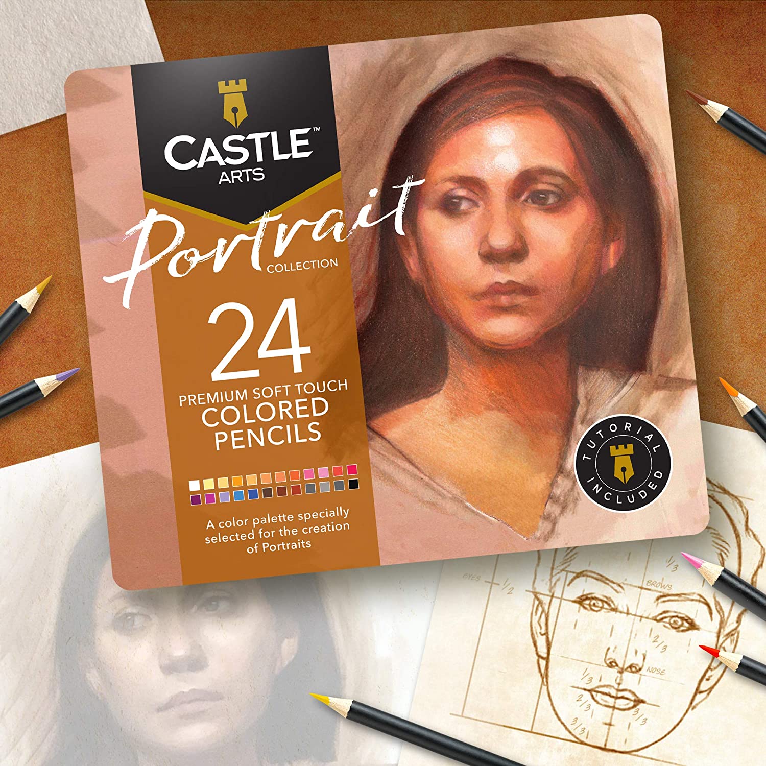 Castle Arts Themed 24 Coloured Pencil front image
