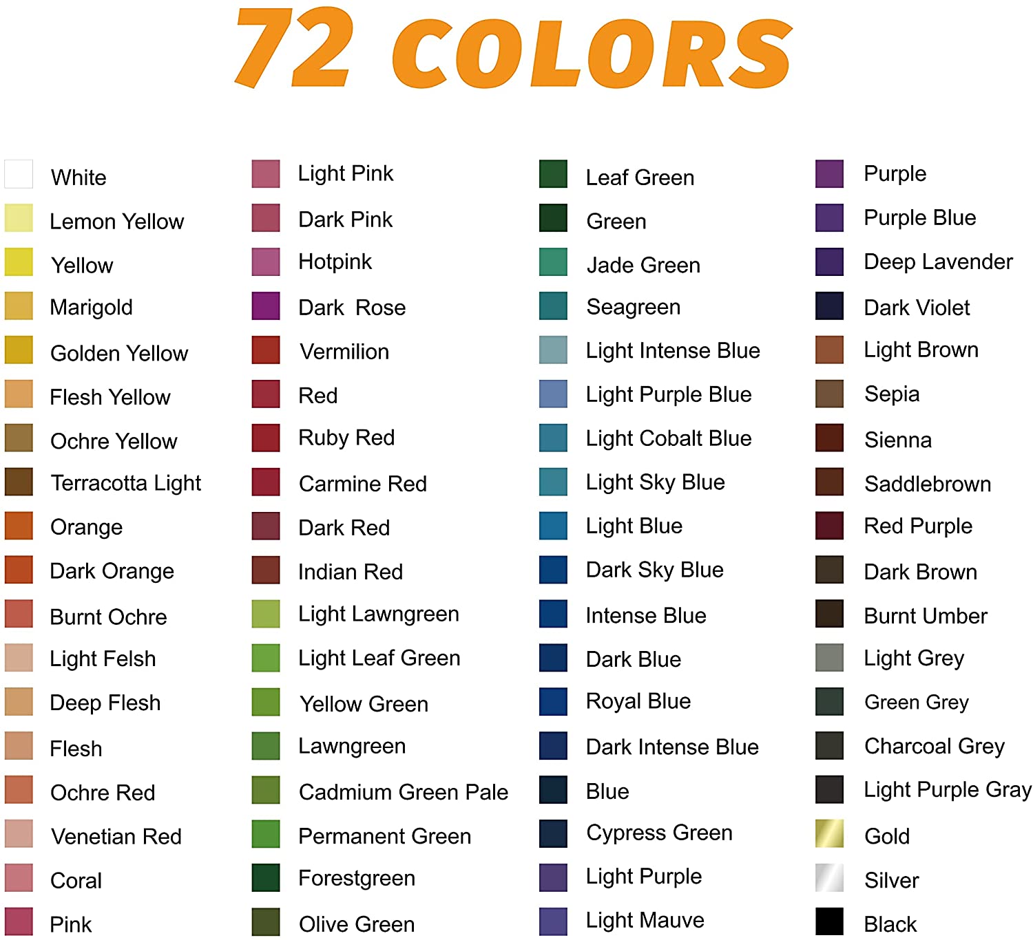 H&B Professional Coloured Pencil Set color shades