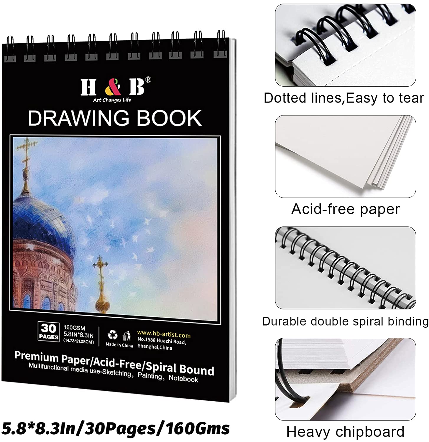 H&B Professional Coloured Pencil Set drawing book