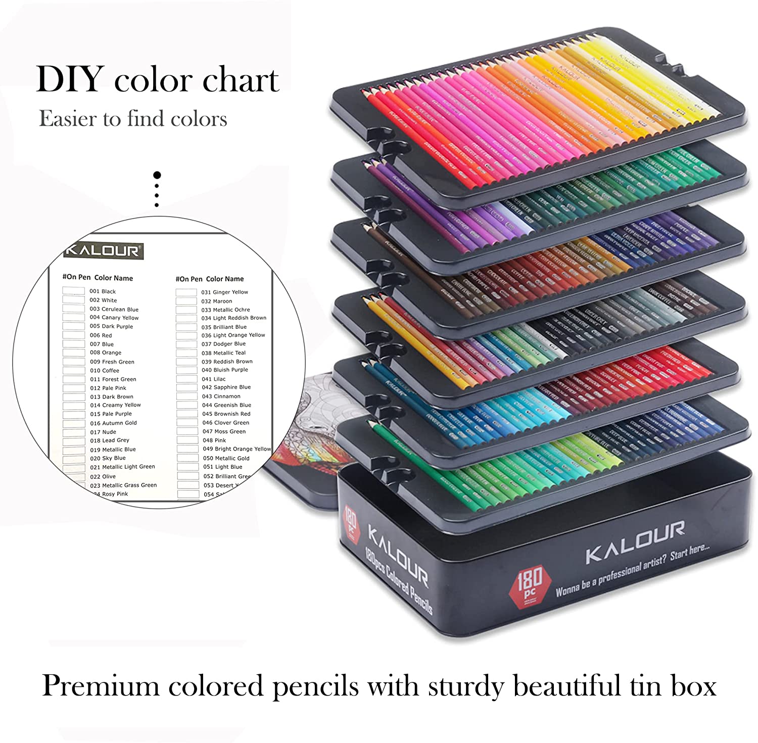 KALOUR 180 Colored Pencil specifications