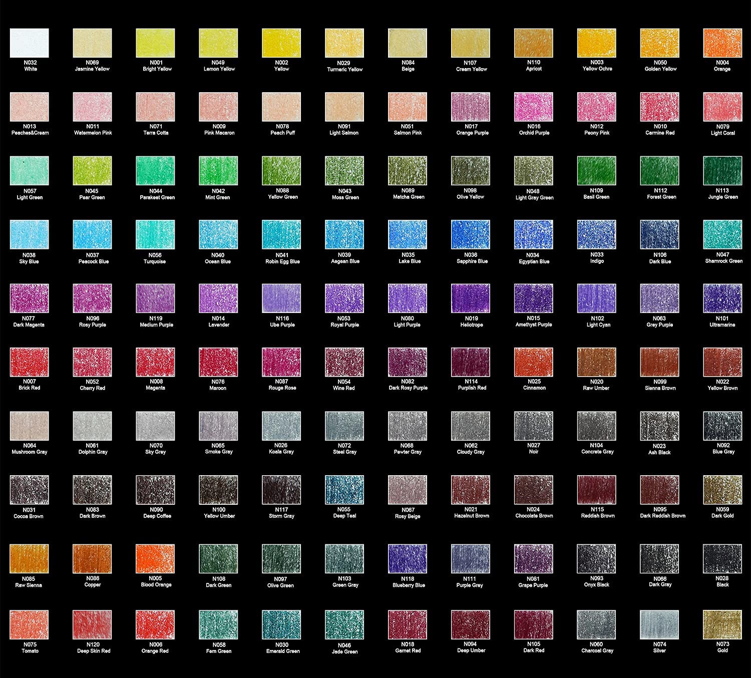 MARKART 120 Colored Pencils color shades