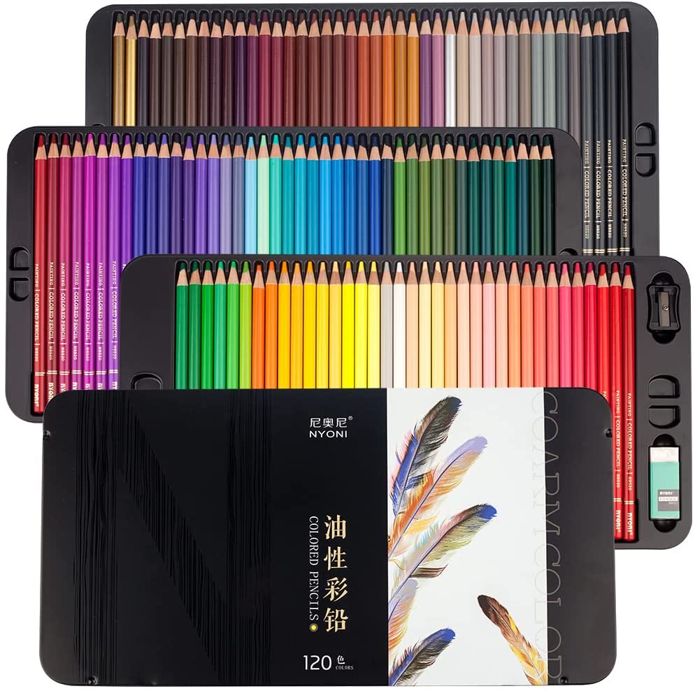 Nyoni Oil Based 120 Colored Pencils main image
