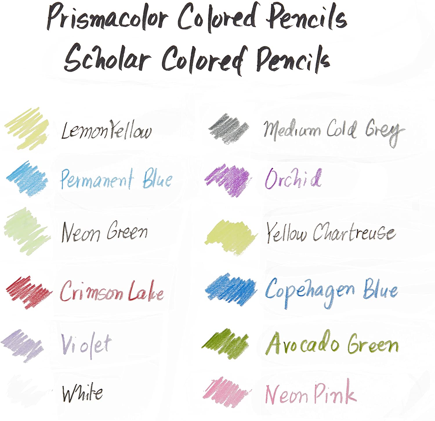 Prismacolor Class Pack Wood Colored Pencil shades
