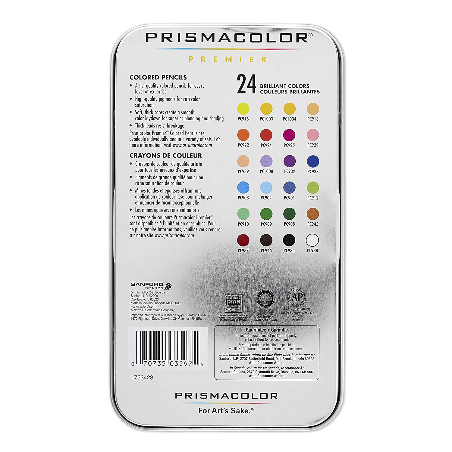 Prismacolor Premier Colored Pencil back part