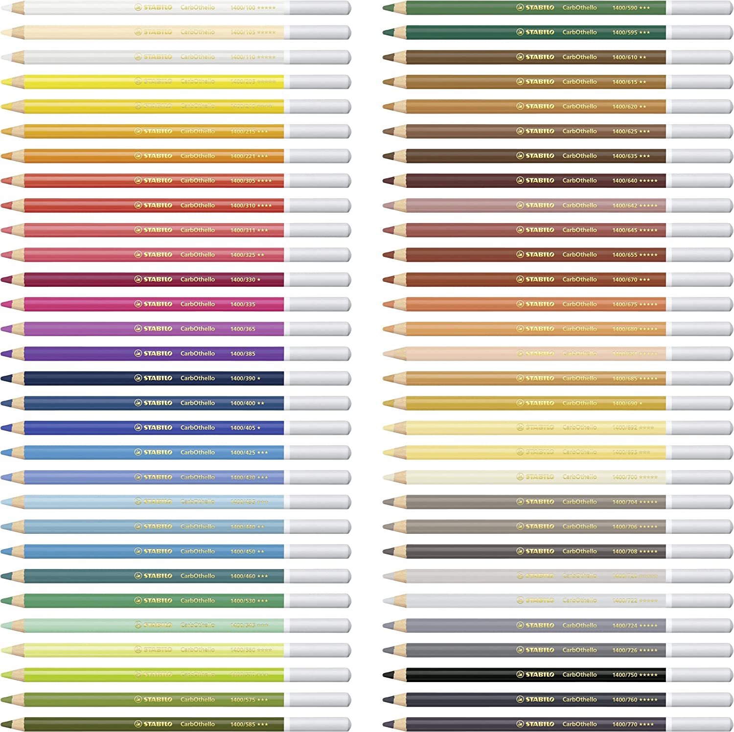 STABILO CarbOthello Chalk-Pastel Colored Pencils shades