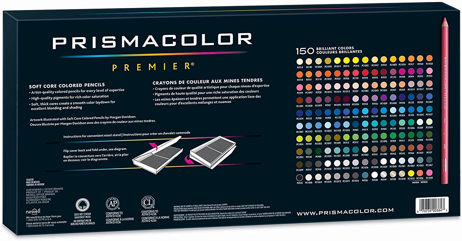 Sanford Prismacolor Premier Colored Pencils back part