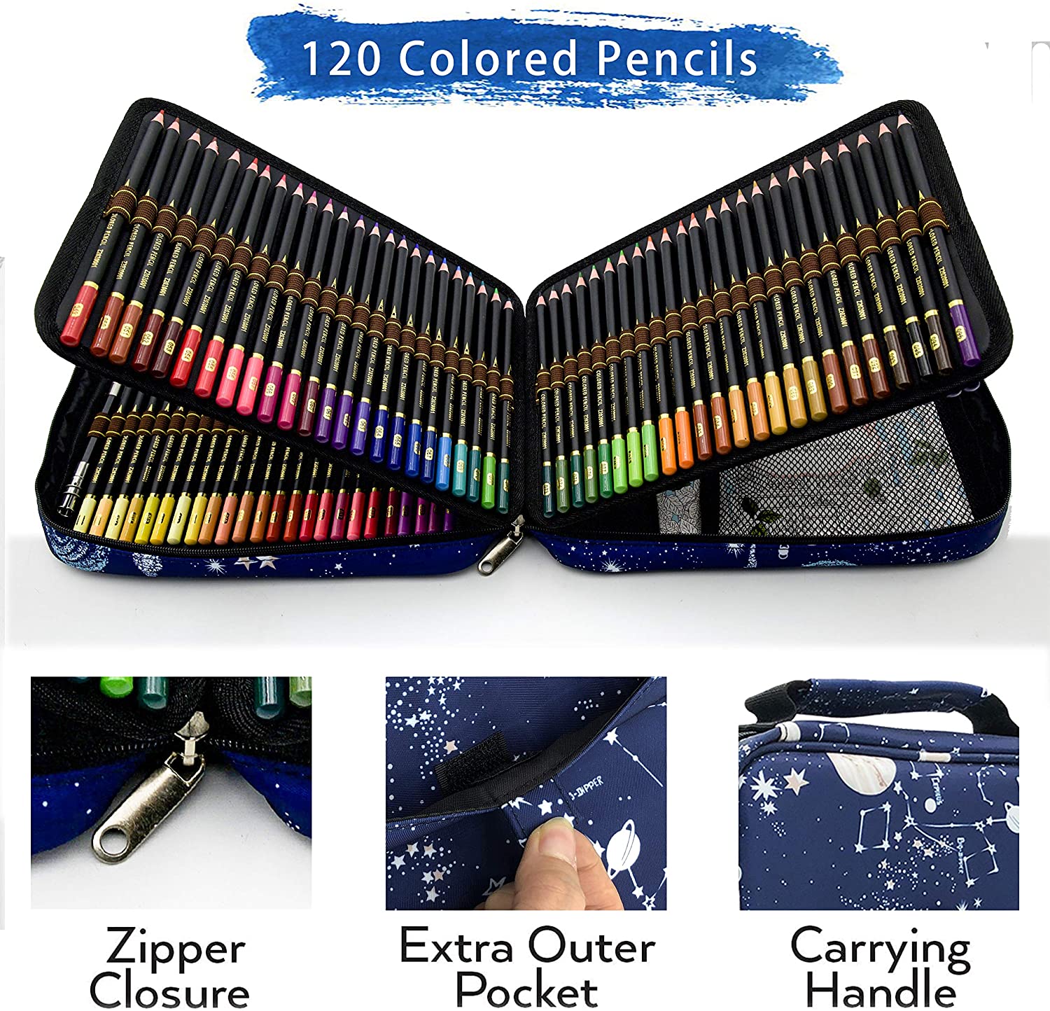 ZZONEART 120 Colouring Pencils feaatures