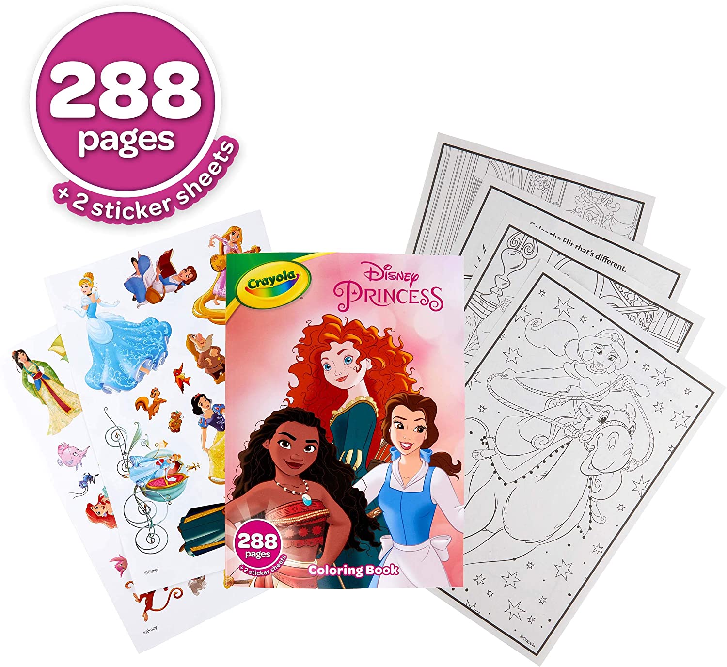 03) Crayola Disney Princess Coloring Book with Stickers pages