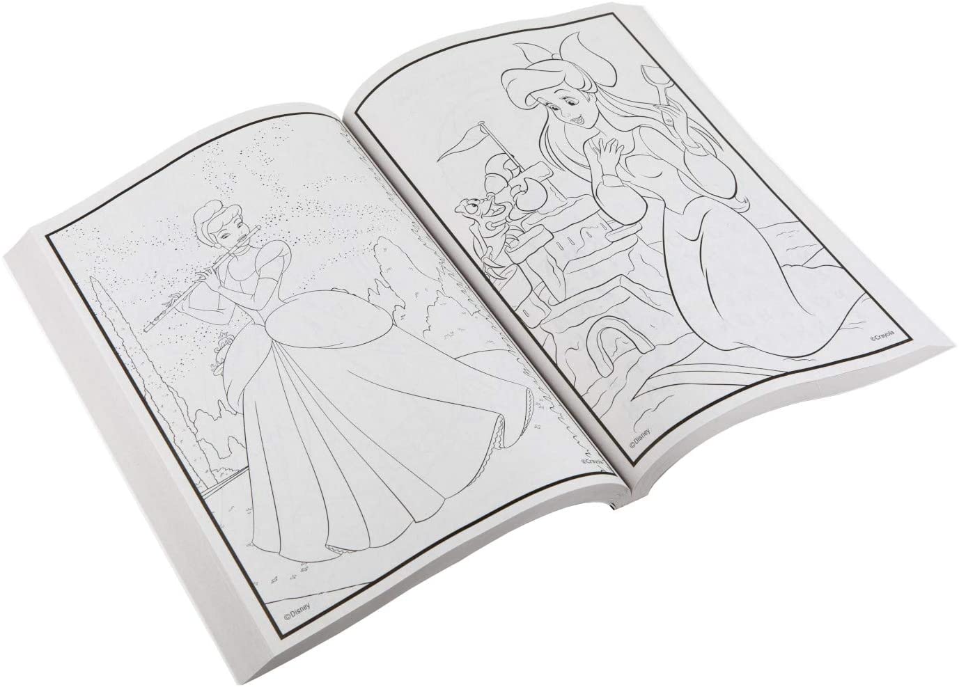 03) Crayola Disney Princess Coloring Book with Stickers close up