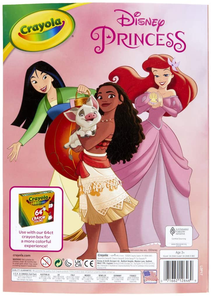 03) Crayola Disney Princess Coloring Book with Stickers cover 2