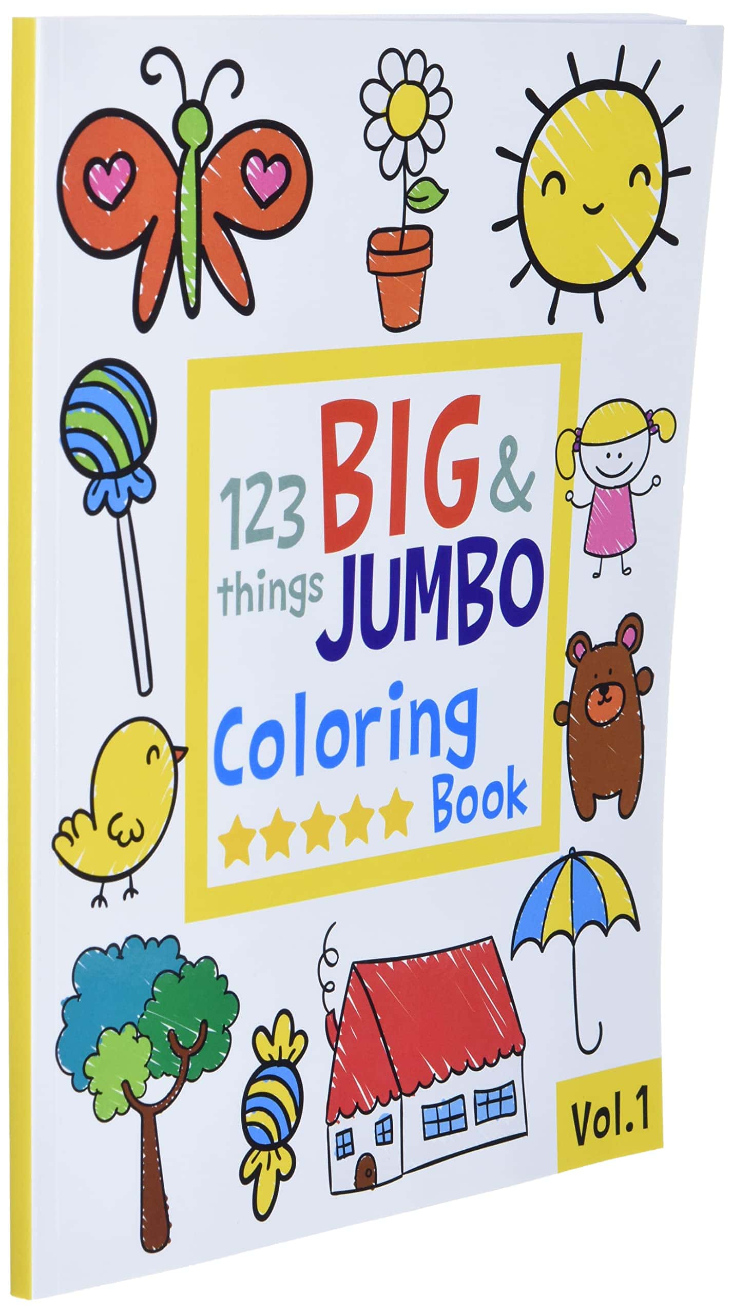 123 things BIG & JUMBO Coloring Book side angle