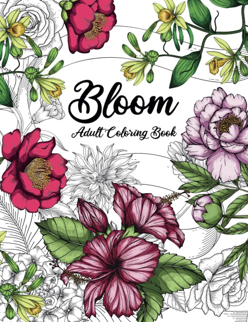 Bloom Adult Coloring Book main image