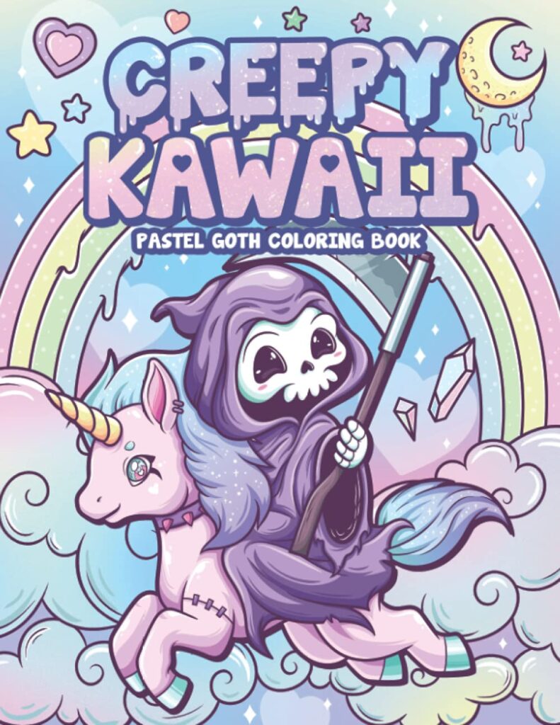 Creepy Kawaii Pastel Goth Coloring Book main image