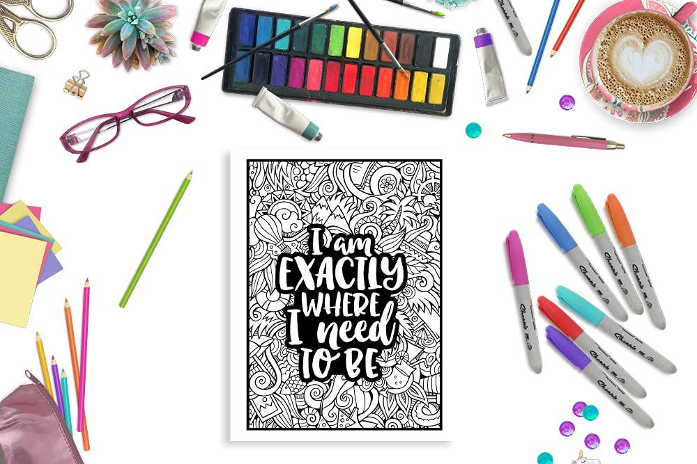 Mindfulness Coloring Book for Teens & Adult sample page