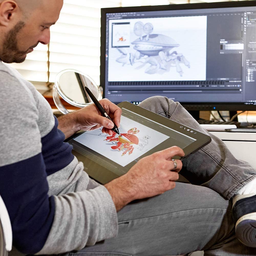 Wacom DTH1620AK0 Cintiq Pro 16" Graphic Tablet in use