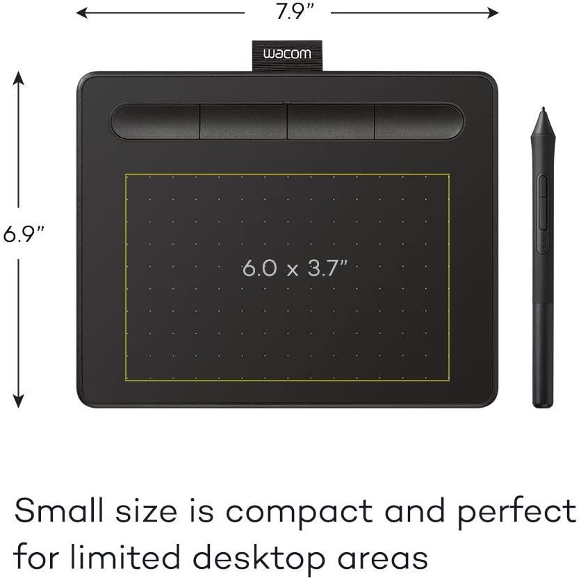 Wacom Intuos Graphics Drawing Tablet size