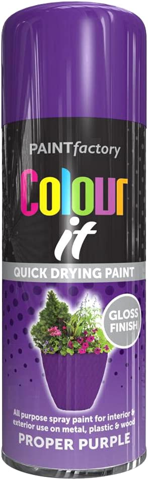 Paint Factory 1 x All Purpose Proper Purple Aerosol Spray Paint 250ml (various colours) main image