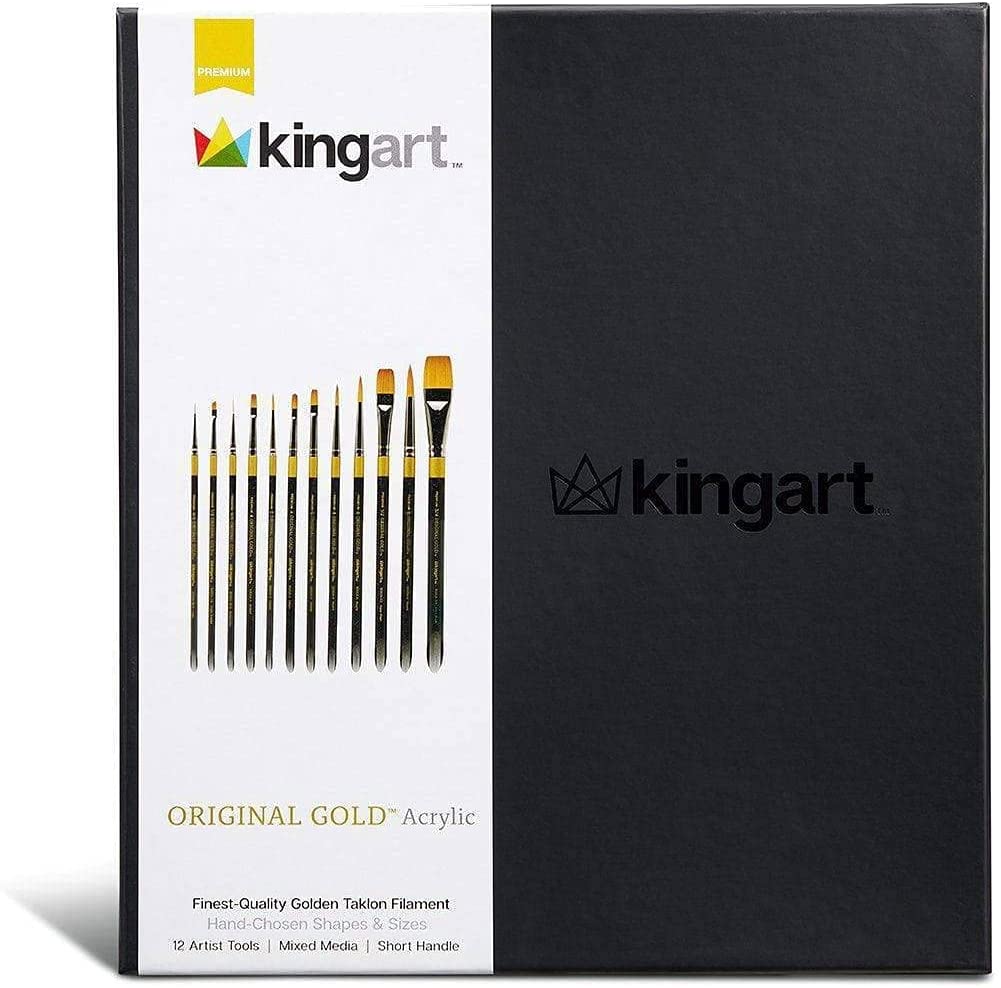 KINGART Original Golden TAKLON Acrylic Handle box