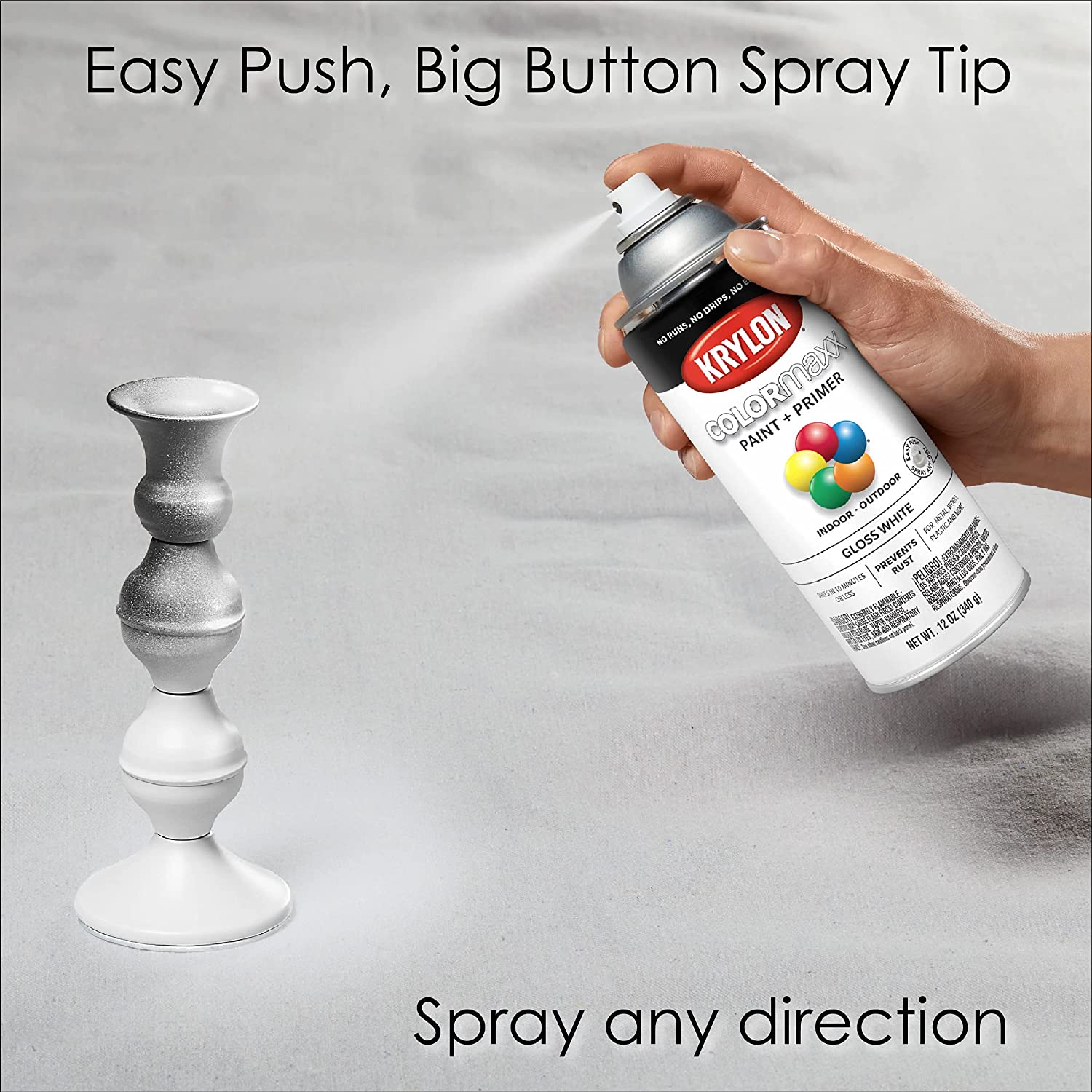 Krylon K05545007 COLORmaxx Spray Paint and Primer use sample