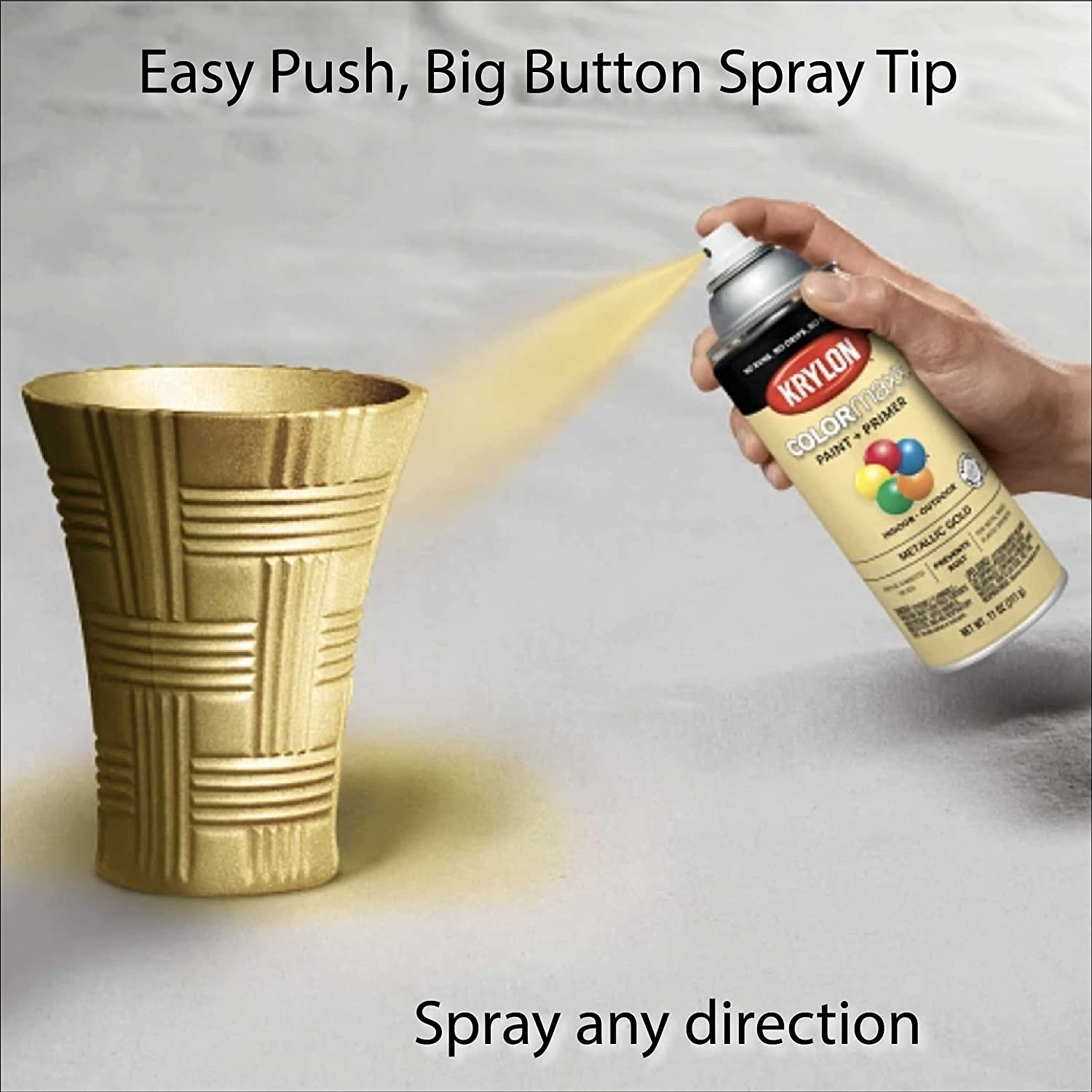 Krylon K05588007 COLORmaxx Spray Paint and Primer in use