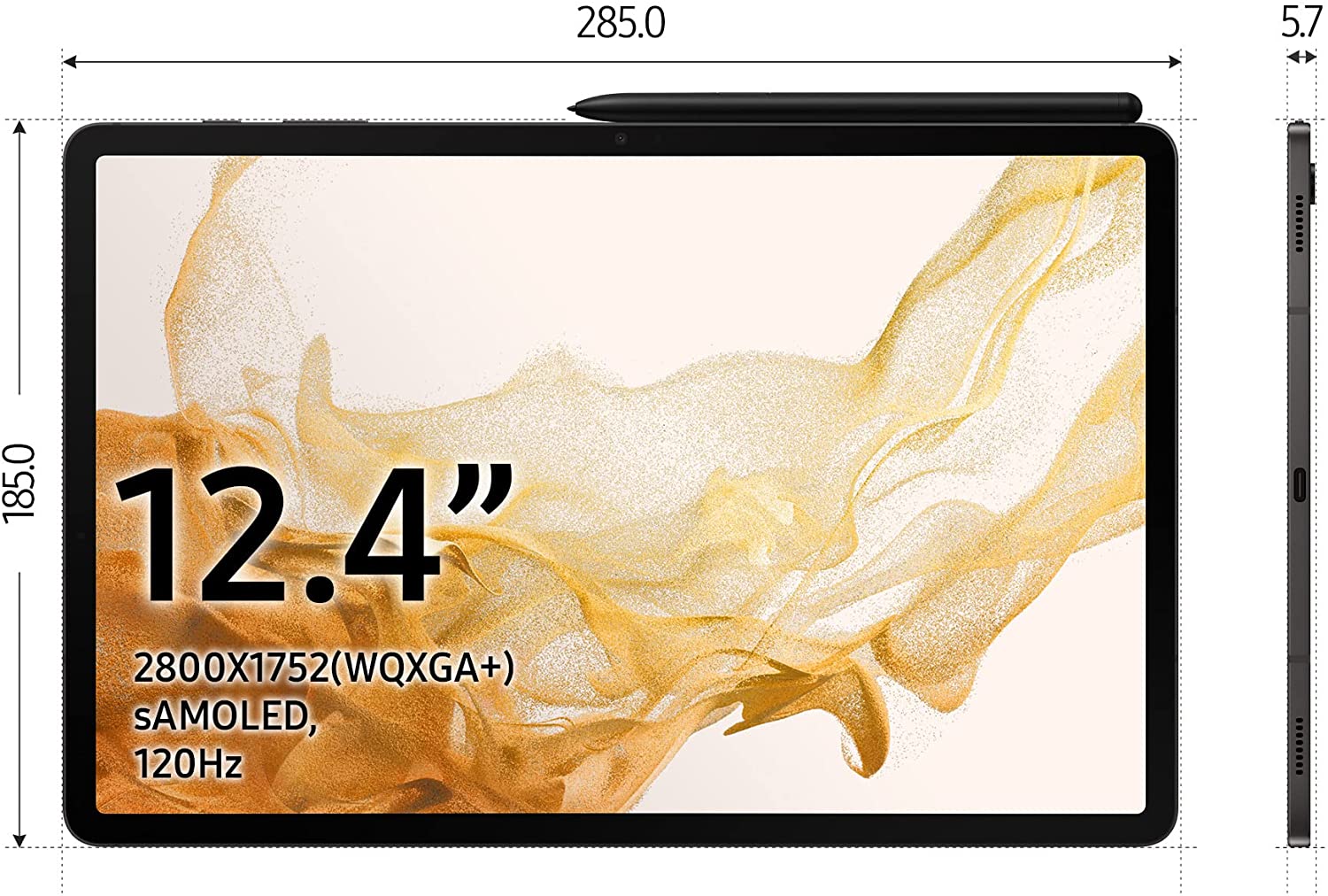 Samsung Galaxy Tab S8+ Android Tablet, 12.4 size