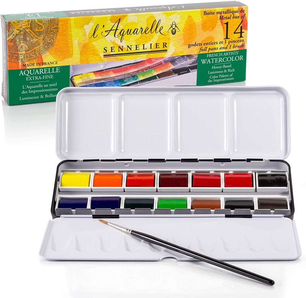 Sennelier - L'Aquarelle Professional Watercolor Paint Set (14 Full Pans) main imagr