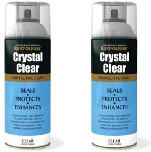 2X Rust-Oleum Crystal Clear Gloss Spray Paint