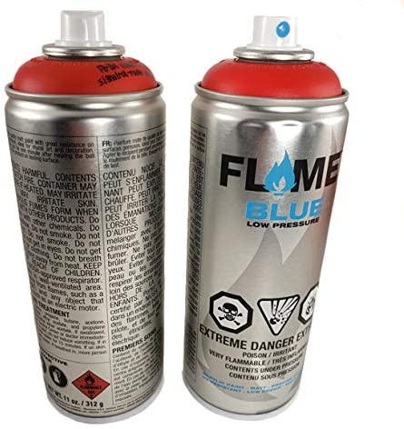 FLAME Blue by Molotow Low-Pressure Matte Graffiti Spray Paint close up