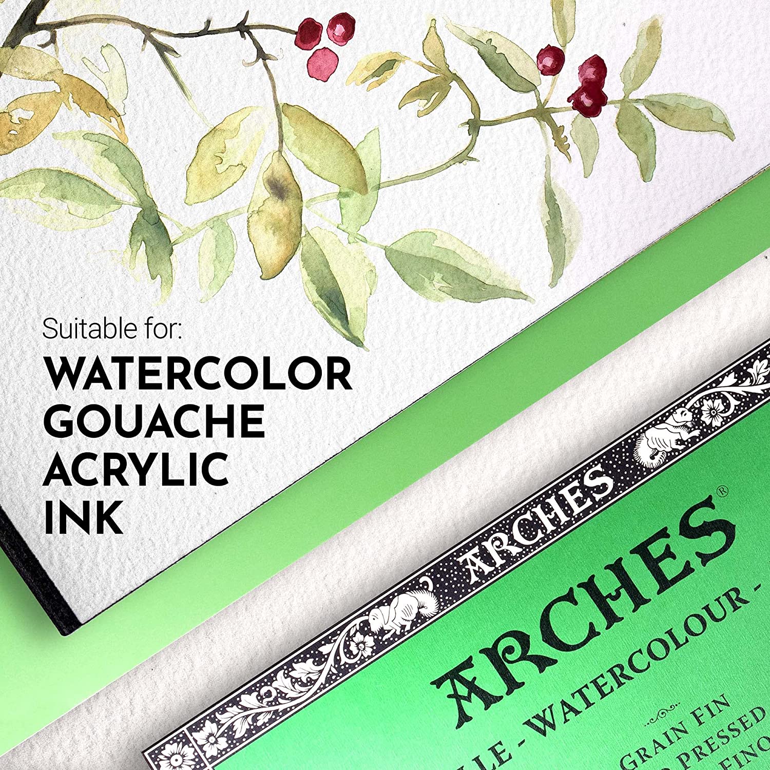 Arches Watercolor Block 18 x 24-inch Natural White close up