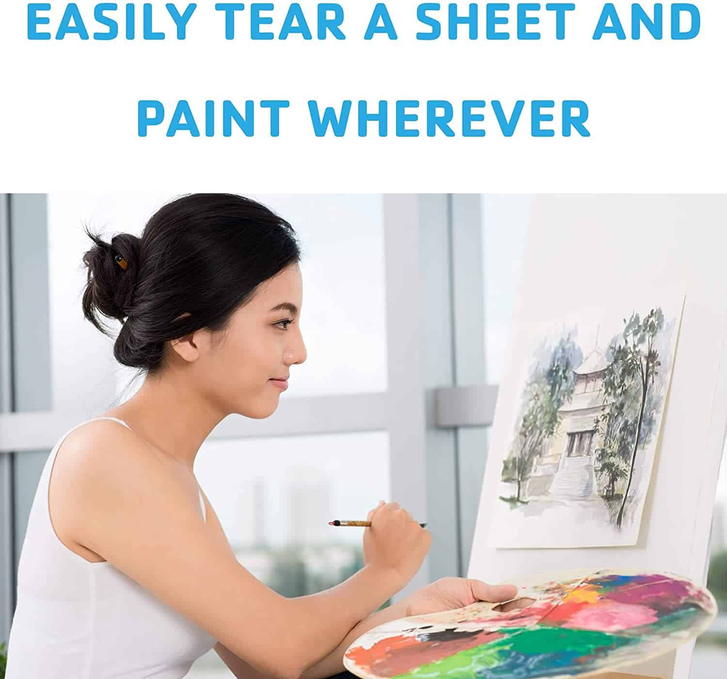 Bellofy 50 Sheet Watercolor Paper Pad sample