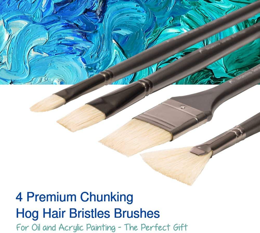 D'Artisan Shoppe Artist Paint Brush Set Professional 15pc close up