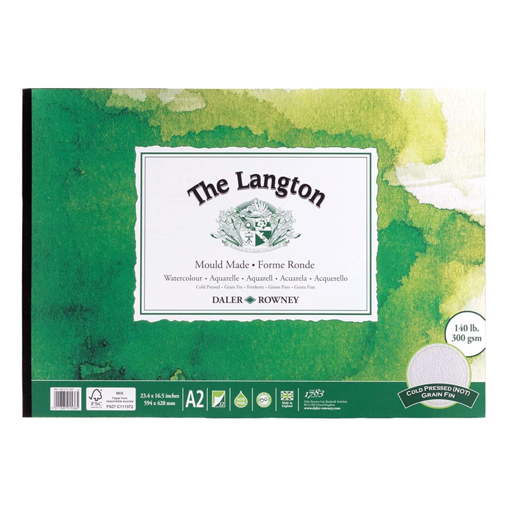 Daler-Rowney - The Langton Cold-Pressed 300gsm A2 Watercolour Paper Pad main image