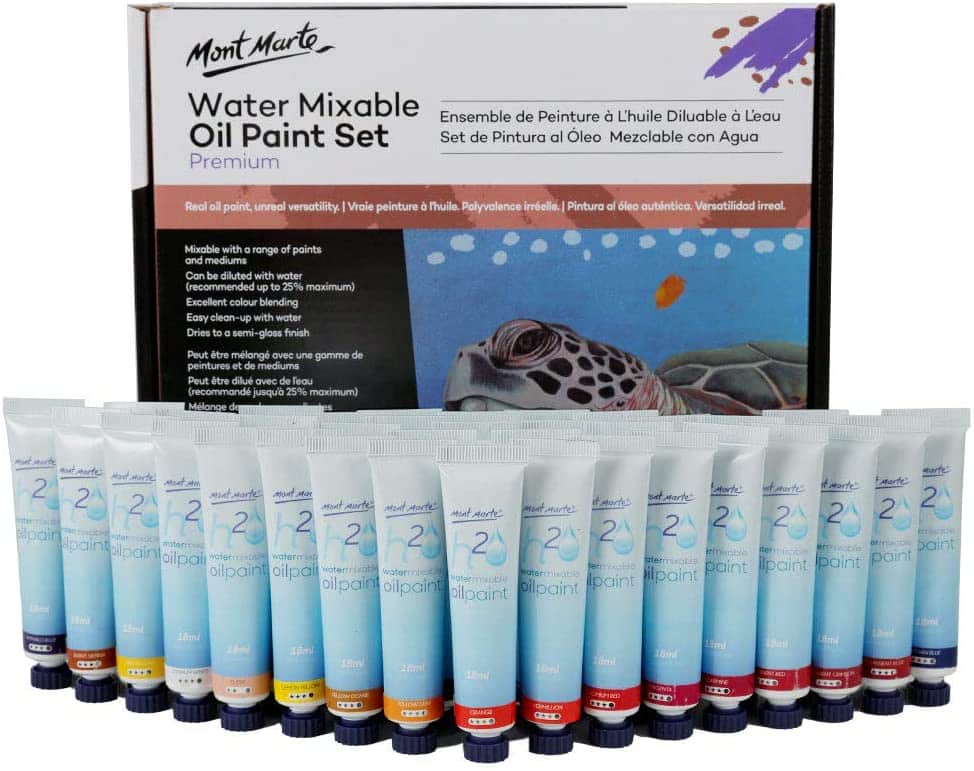 Mont Marte H2O Water Mixable Oil Paint Set main image