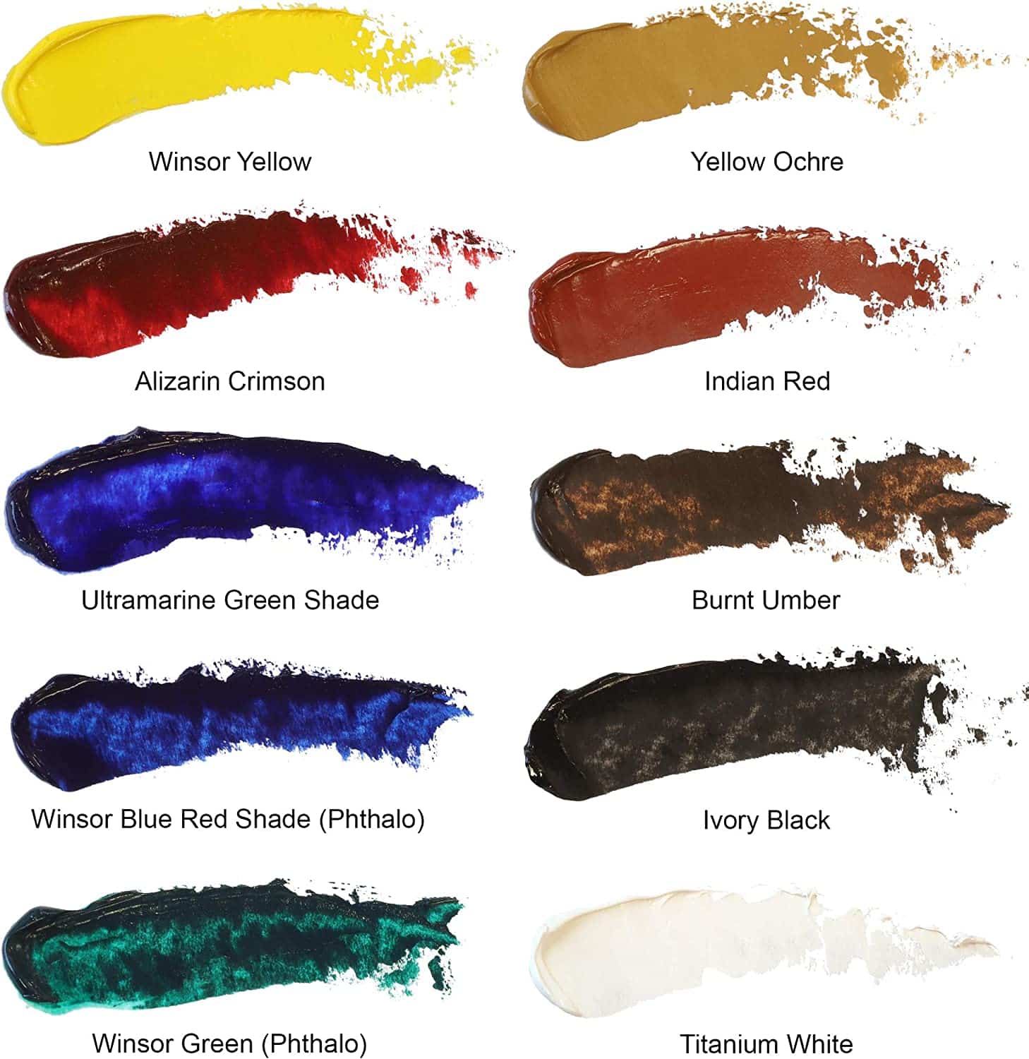 Winsor & Newton Artists' Oil Colour Paint shades